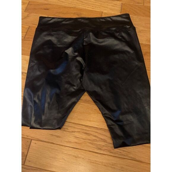 Wild Fable women's black faux leather high rise pull on leggings/pants size XL - Picture 4 of 8